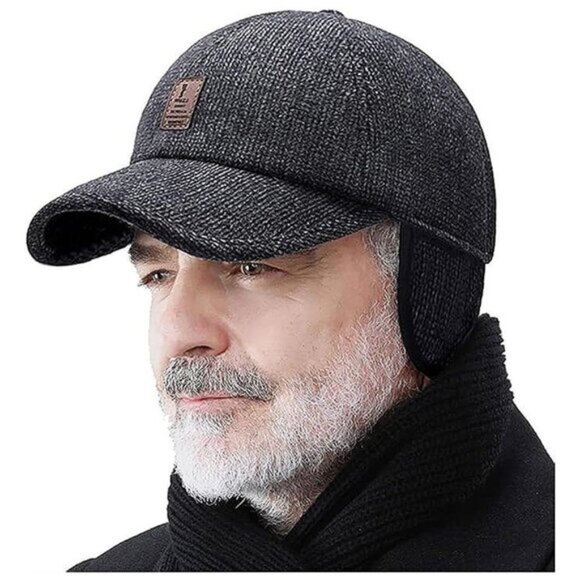 Winter for Men Outdoor Hat, Dark Grey - Picture 1 of 6